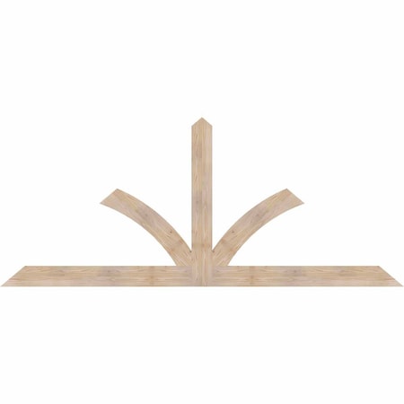 Ekena Millwork Richland Smooth Timber Gable Bracket, Douglas Fir, 108"W x 45"H x 1 1/2"D x 5 1/2"F, 10/12 Pitch GBW108X45X0206RIC00SDF